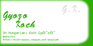 gyozo koch business card